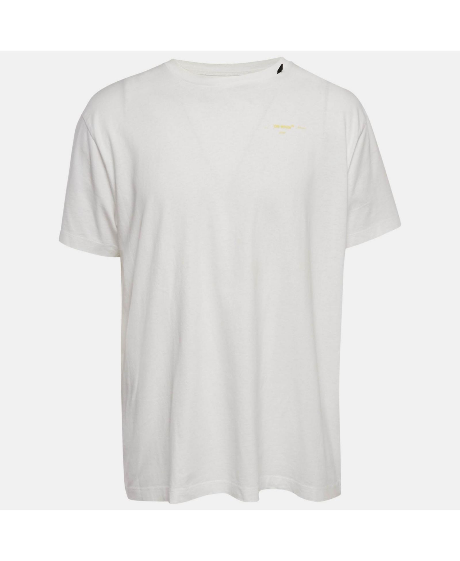 Pre-Owned Off-White Men's White Arrow Paint Jersey Oversized T-Shirt