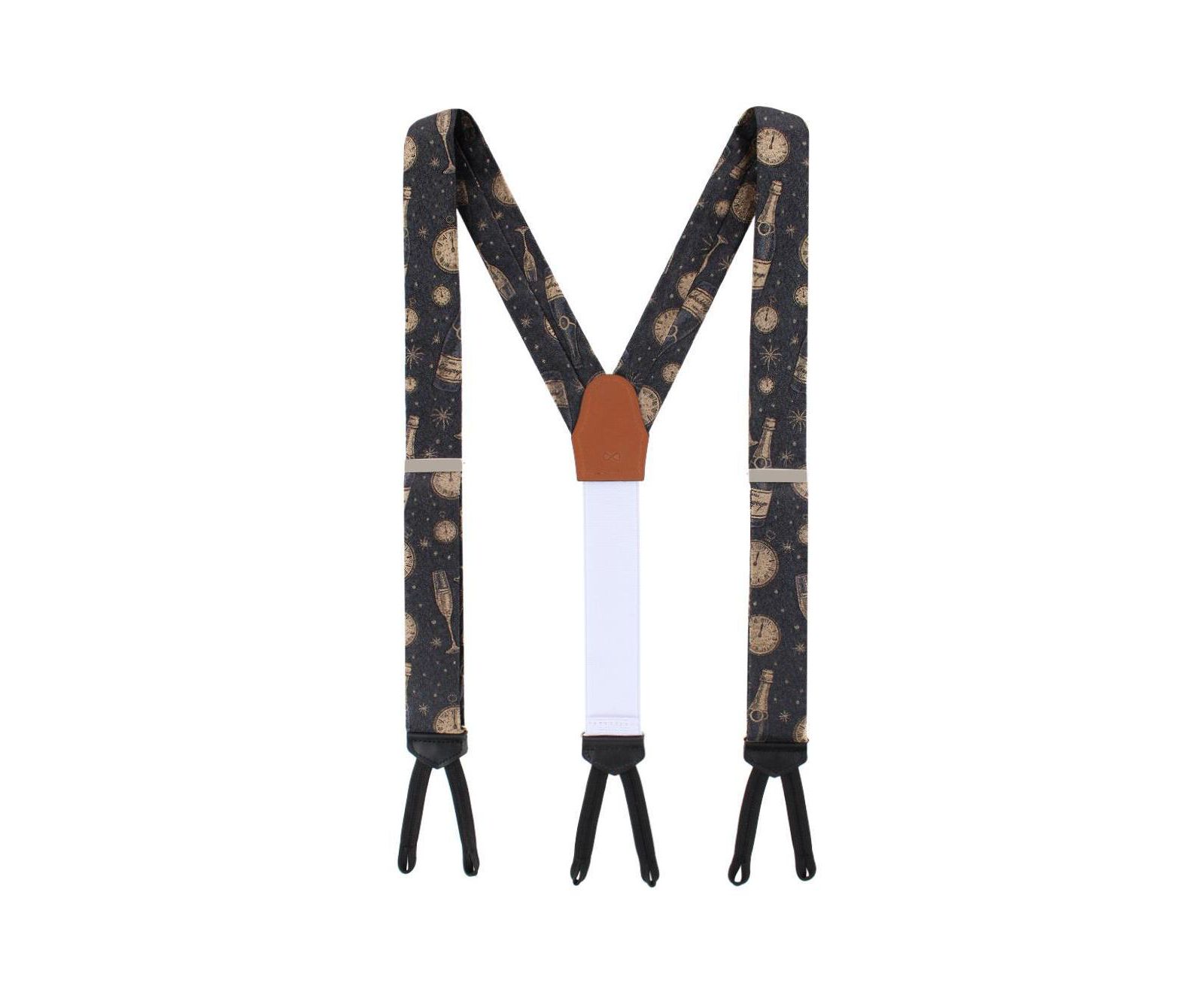 TRAFALGAR Men's Resolutions Countdown Novelty Silk Formal End Suspenders