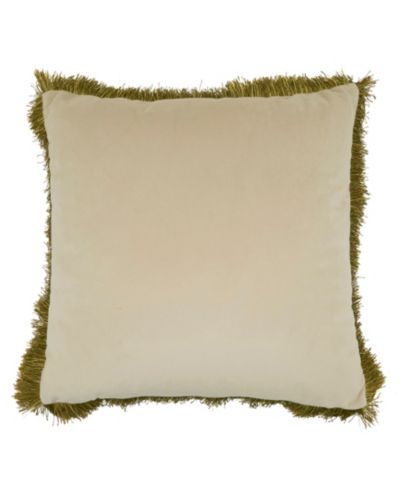 Saro Lifestyle Декоративная подушка с бархатной бахромой и наполнителем Down, 18" x 18"