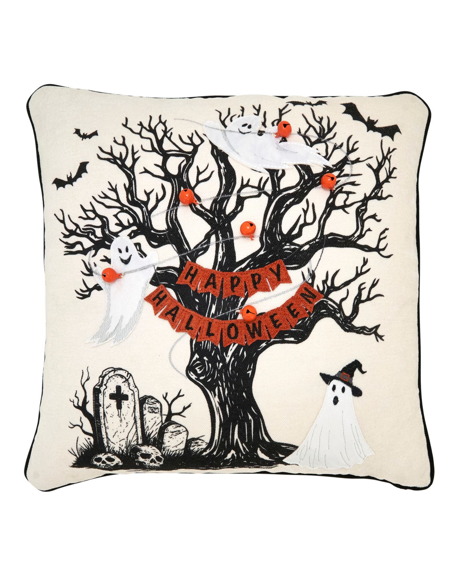 Saro Lifestyle Декоративная подушка Happy Halloween Tree, 18" x 18"