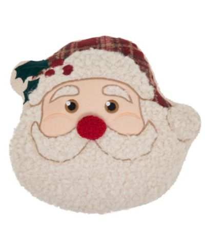 Декоративная подушка Saro Lifestyle Santa с наполнителем из полиэстера 18" x 18"