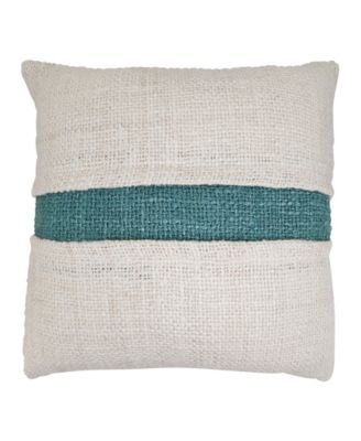 Декоративная подушка Saro Lifestyle Banded Poly Filled, 20" x 20"