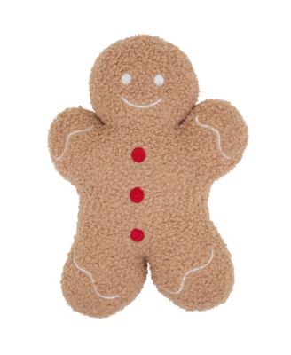 Декоративная подушка Saro Lifestyle Gingerbread Man Poly Filled, 9" x 12"