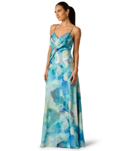 Adrianna Women's Printed V-Neck Ball Gown