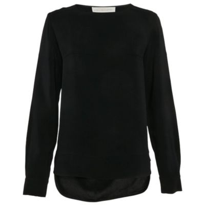 Женский топ Stella Mccartney из креповой ткани, черный, б/у