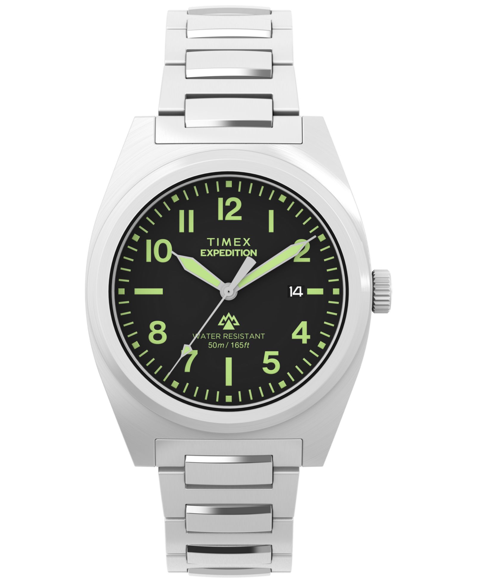 Мужские кварцевые аналоговые часы Timex из нержавеющей стали, серебристый цвет, 39mm