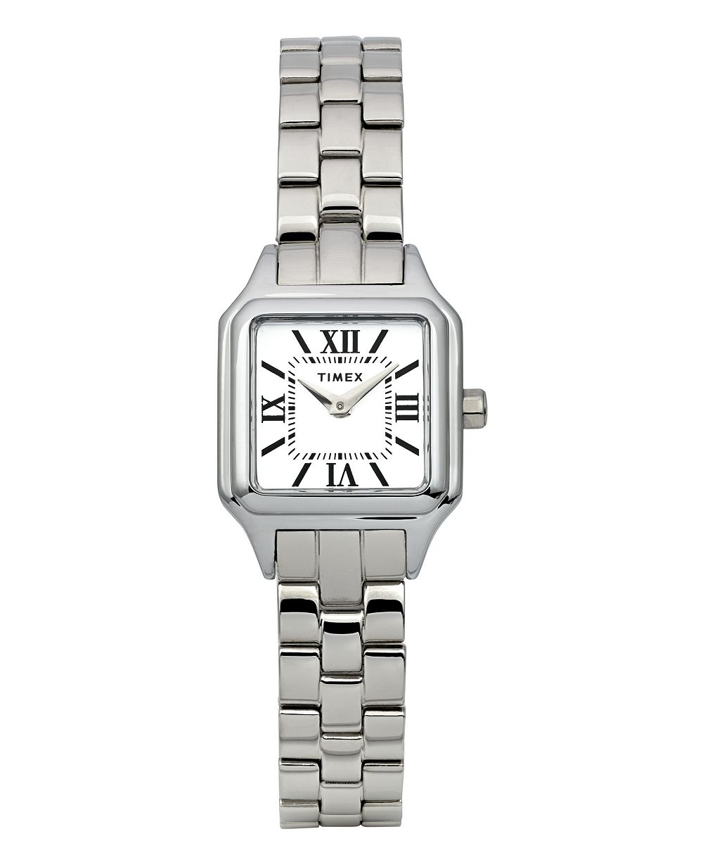 Timex Women's Quartz Analog Silver-Tone Stainless Steel Watch, 23mm