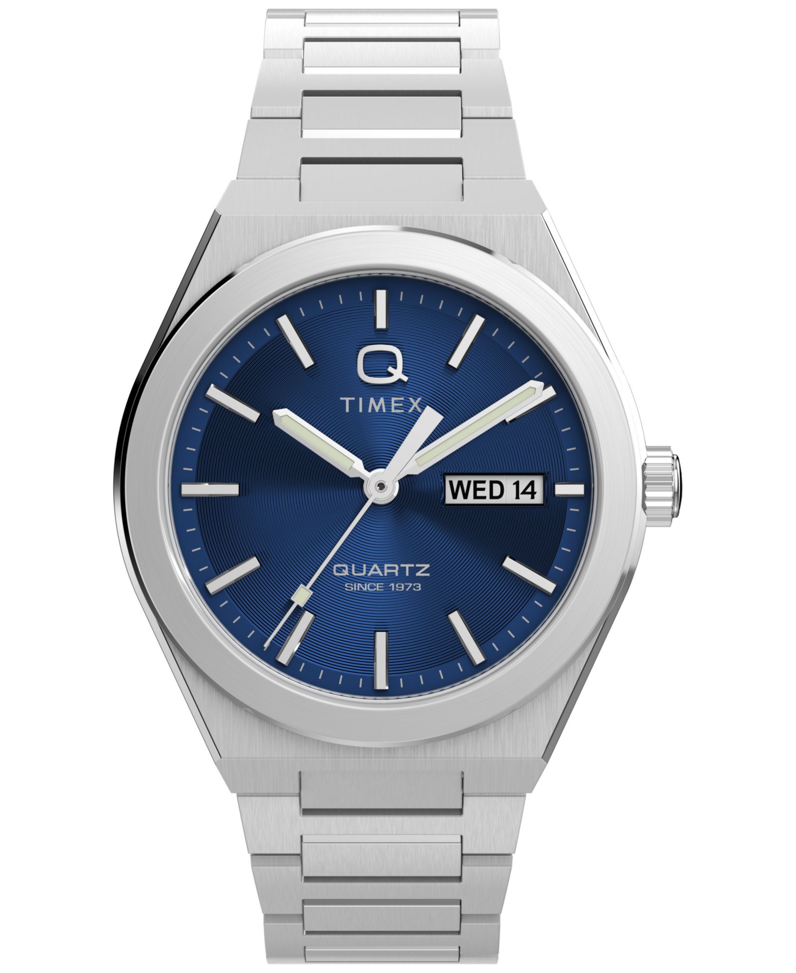 Timex Мужские кварцевые аналоговые часы из нержавеющей стали Silver-Tone, 39mm