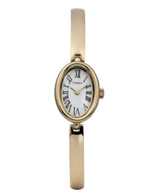 Timex Женские кварцевые аналоговые часы из золотистой нержавеющей стали 19mm