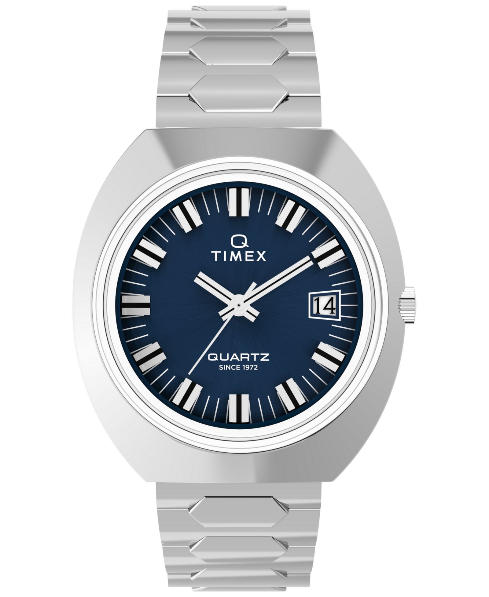 Timex Мужские Quartz Analog Silver-Tone Stainless Steel Watch, 39mm
