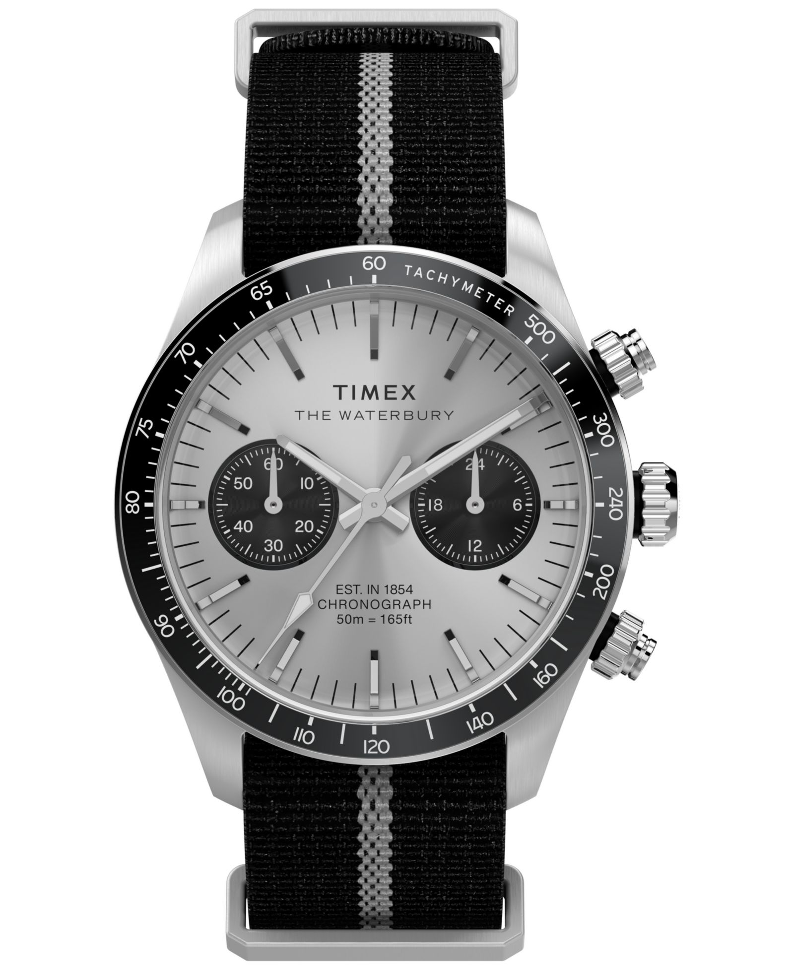 Timex Мужские хронограф часы, черная ткань, 39mm