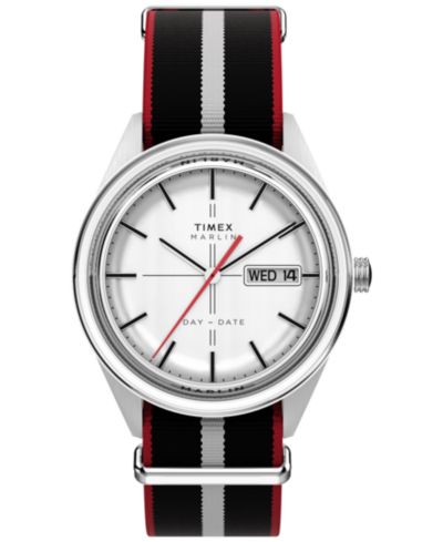 Мужские кварцевые аналоговые часы Timex Black Fabric 38mm