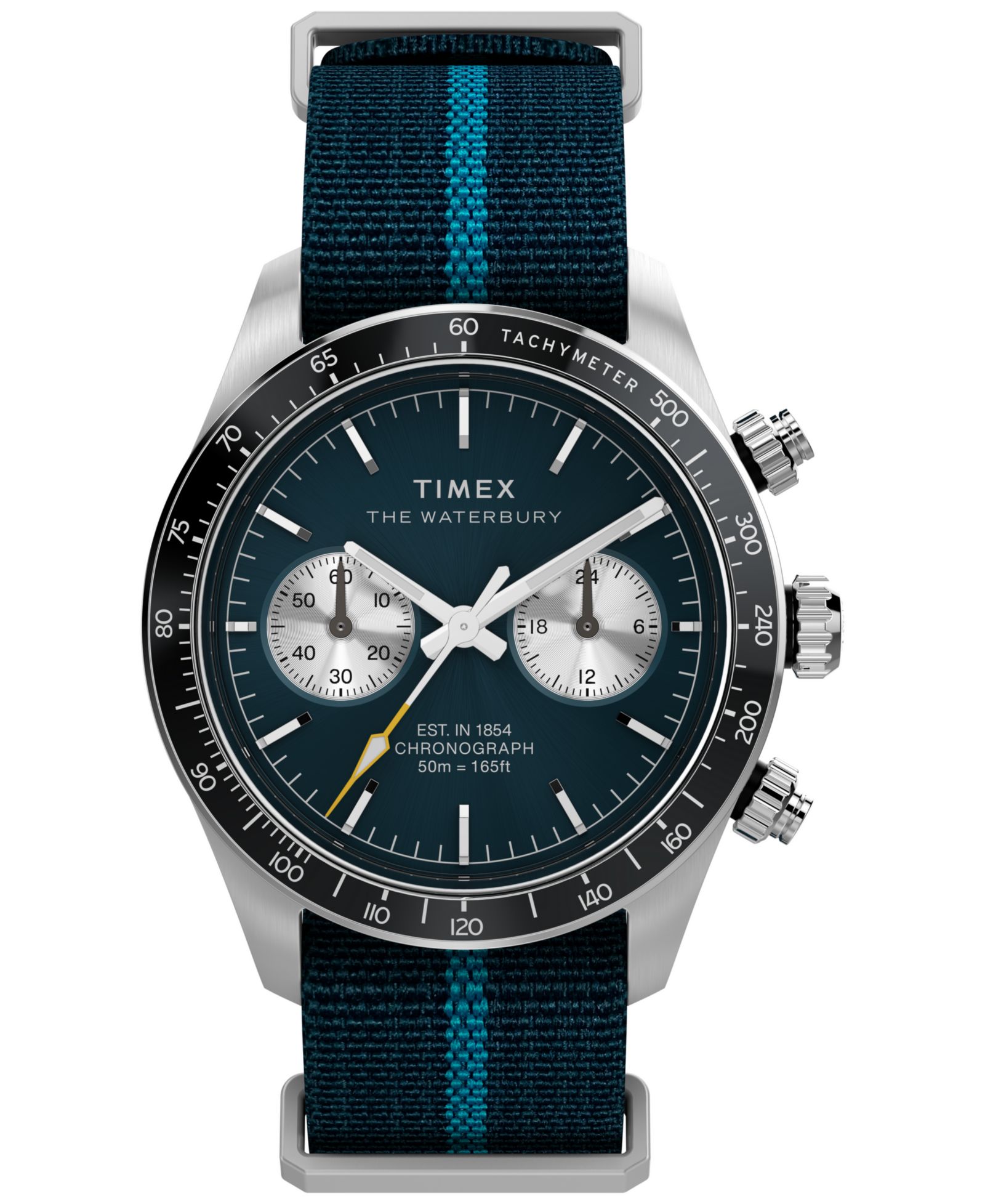 Мужские хронограф-часы Timex Blue Fabric, 39mm