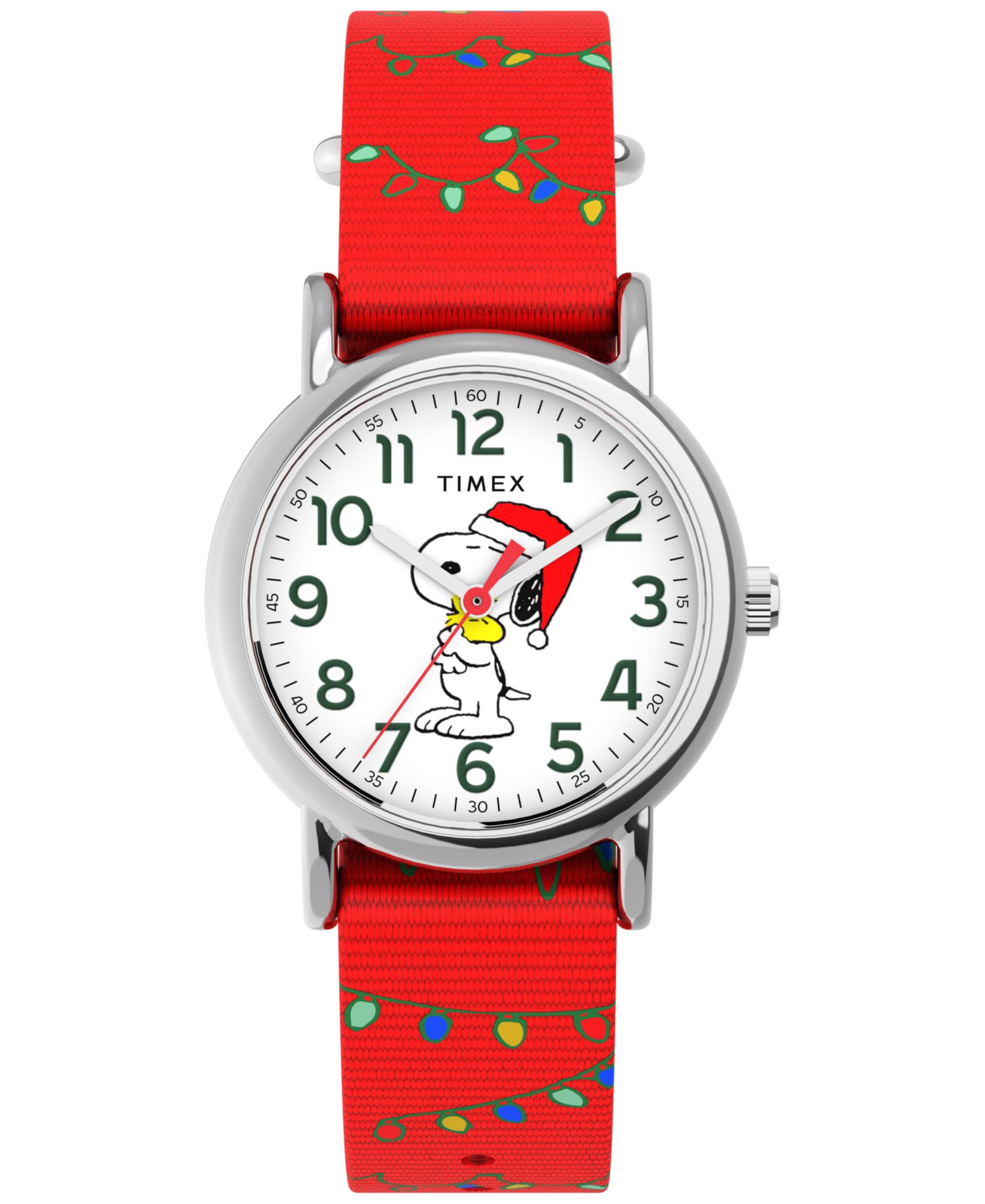 Часы Timex Unisex Quartz Analog Red Fabric, 31mm