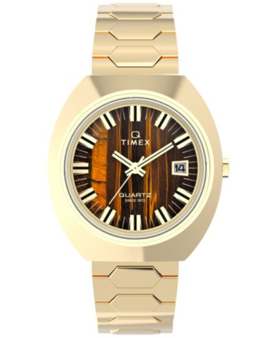 Мужские кварцевые аналоговые часы Timex Gold-Tone Stainless Steel, 39mm