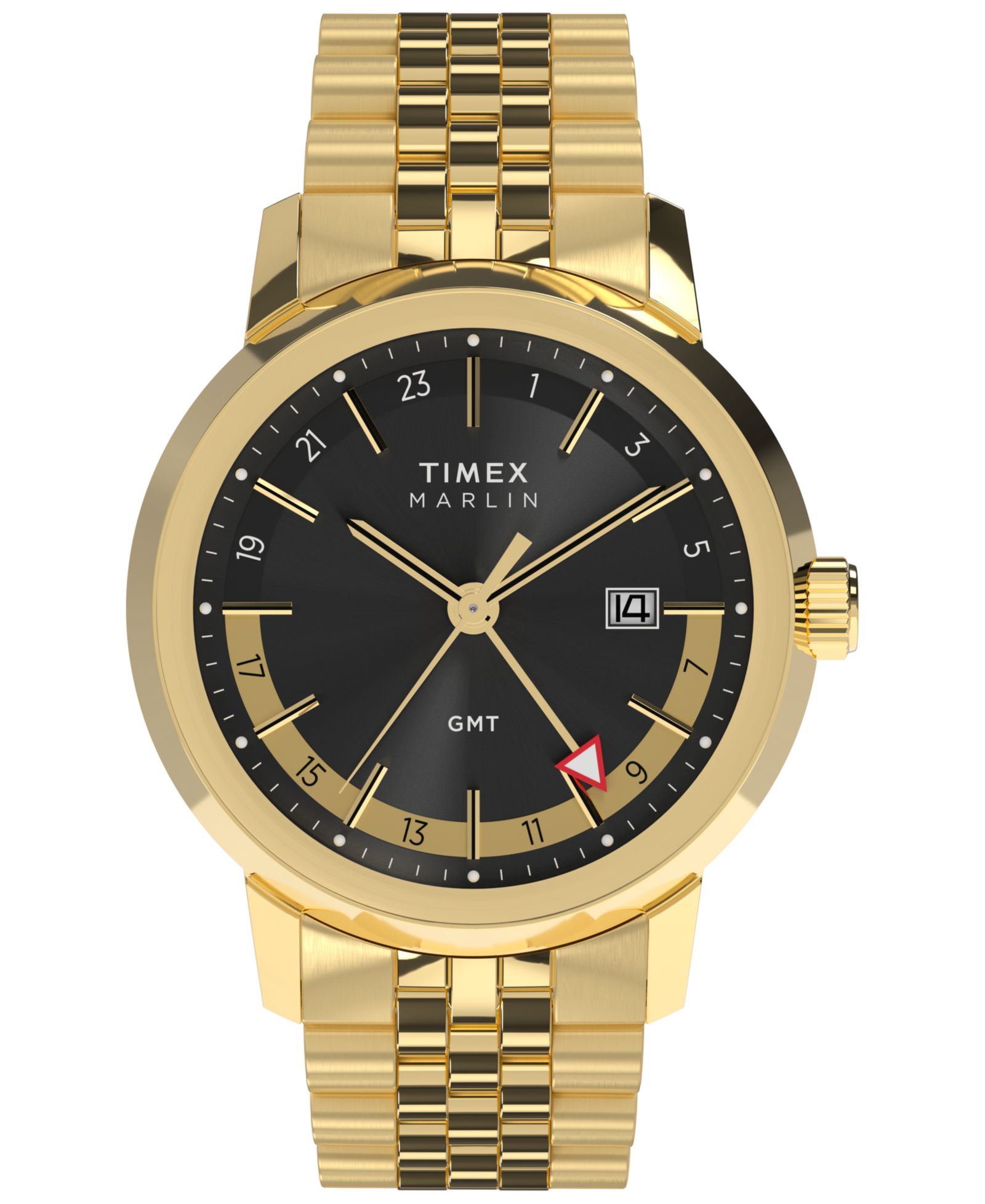 Мужские кварцевые часы Timex Analog Gold-Tone Stainless Steel 40mm