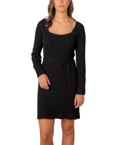 Hope & Henry Women's Hope and Henry Organic Square Neck Cable Sweater Dress