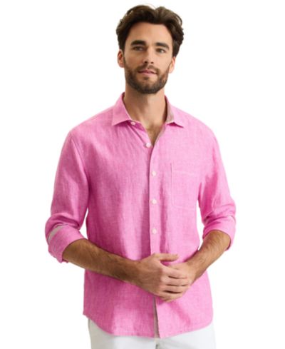 Tommy Bahama Men's 100% Linen Paradise Breezer Long-Sleeve Shirt