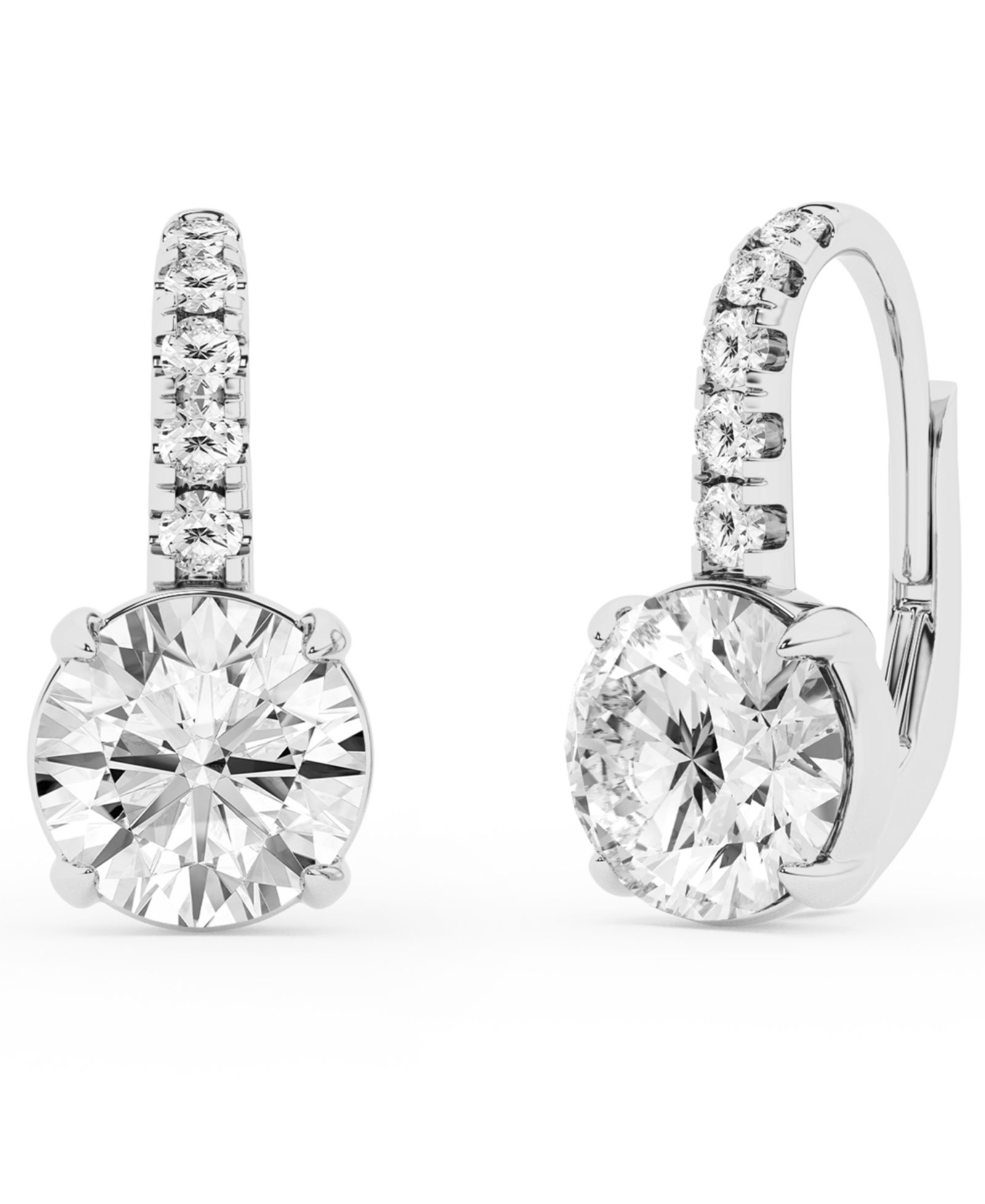 Badgley Mischka Lab Grown Diamond Earrings (3-1/2 ct. t.w.) in 14k White Gold