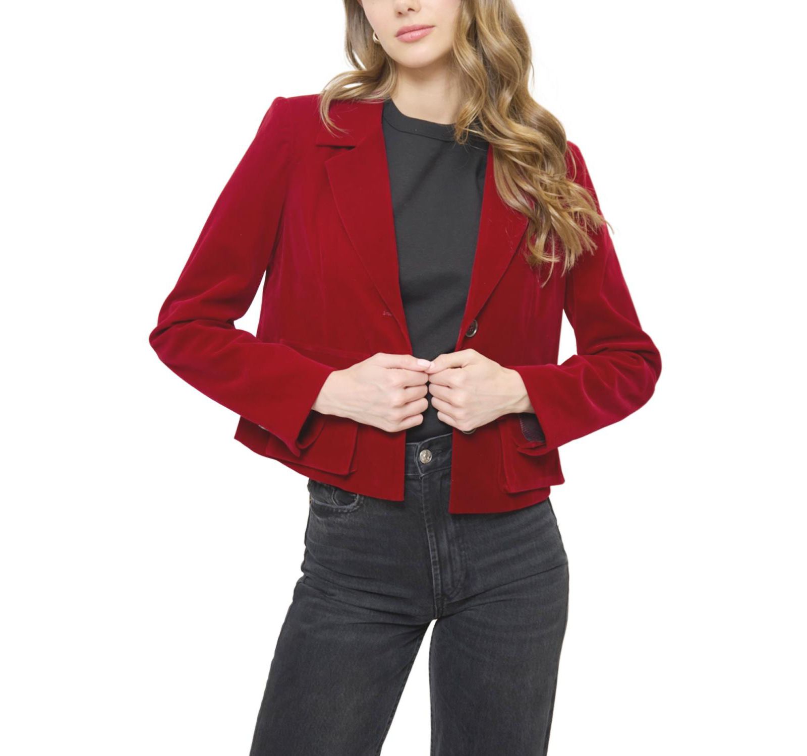 Женский блейзер Central Park West Ember Velvet Boxy