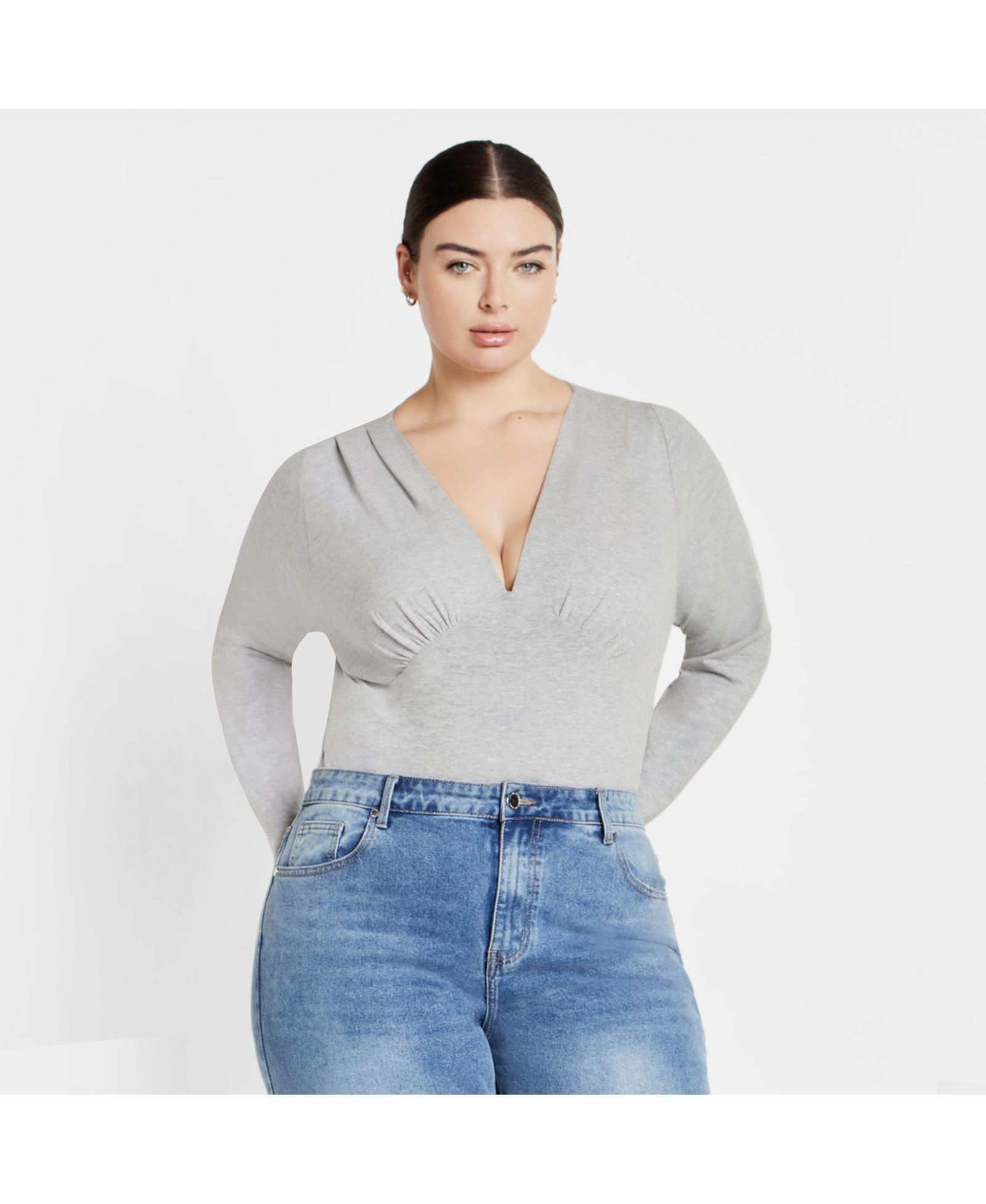 Боди CITY CHIC Plus Size Amelila Pleat