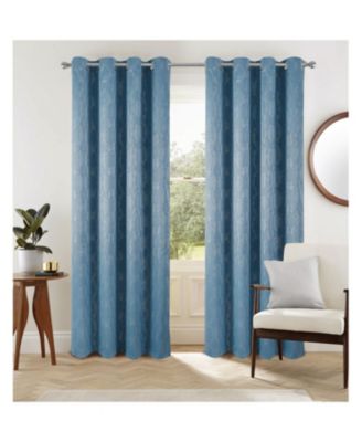 Штора Oliva Gray Jansen Rubber Blackout Grommet Panel - Blue