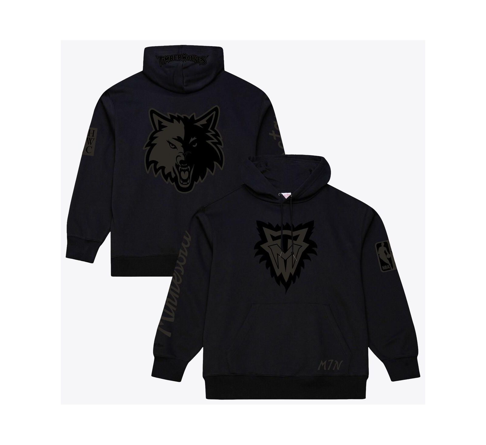 Мужское худи Mitchell & Ness Minnesota Timberwolves Phantom Fleece, Black