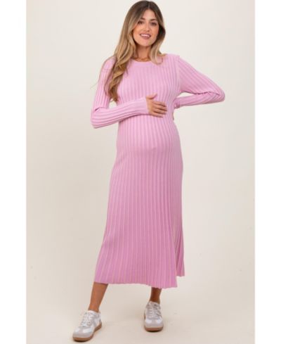 Pinkblush Женское трикотажное платье макси с плотной вязкой Ribbed Knit