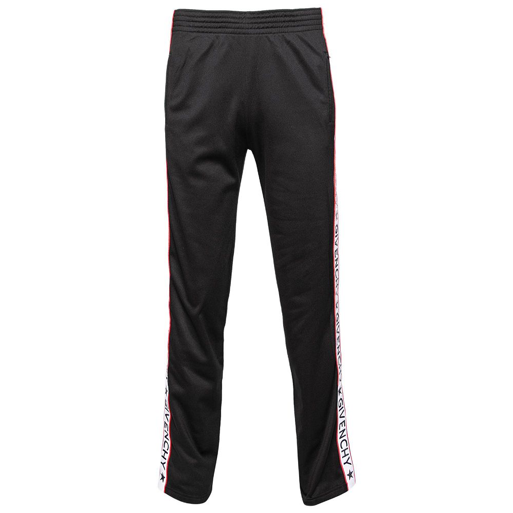 Pre-Owned Givenchy Men's Black Jersey Logo Tape Trimmed Joggers