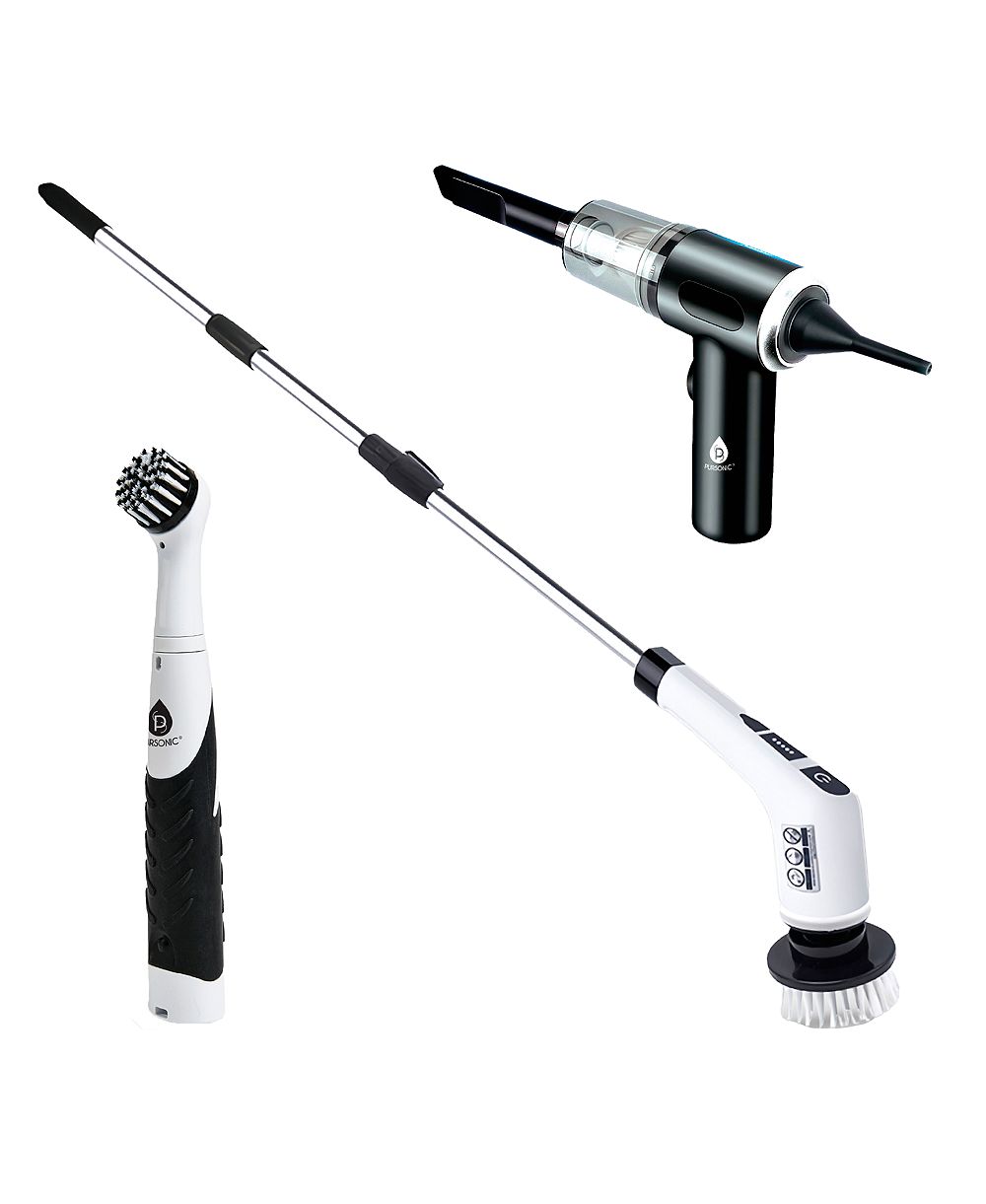 Набор PURSONIC 3-in-1 Cordless Rechargeable Cleaning: Power Scrubber, Extended Brush & Mini Vacuum Duster для дома и авто