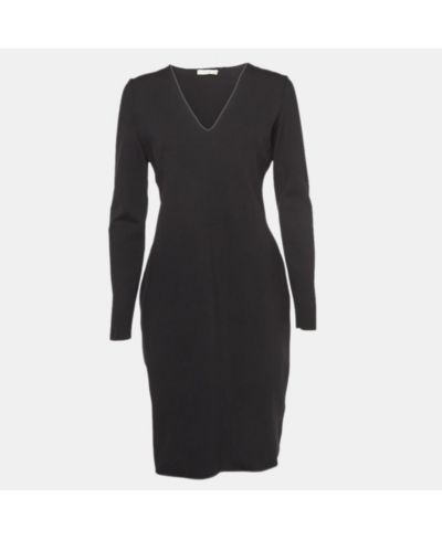 Женское мини-платье The Row Black Jersey V-Neck, б/у
