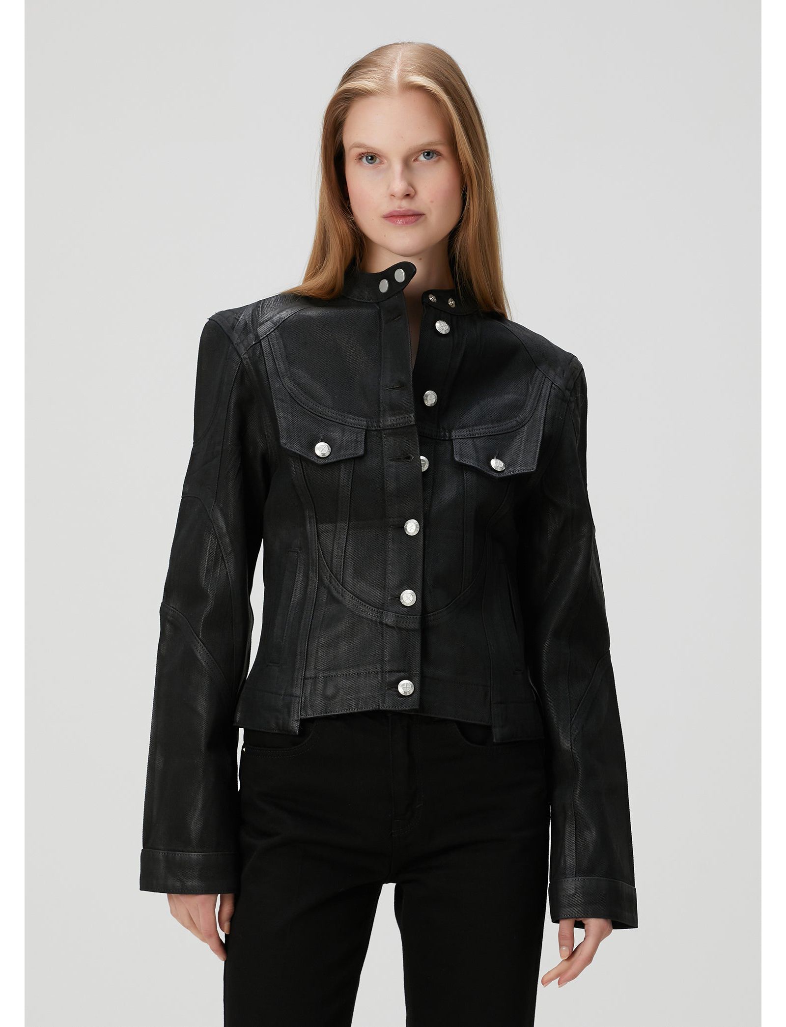 Женская джинсовая куртка PCFG PURE COTTON SHINY COATED DENIM