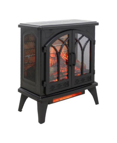 Flynama 24 inch 3D Flame Electric Infrared Quartz Fireplace Stove with remote control