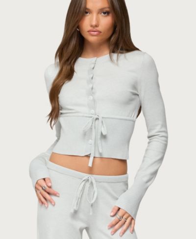 Edikted Women's Embryn Button Up Knit Cardigan