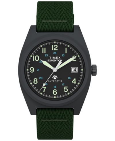 Мужские механические автоматические часы Timex Black Fabric, 39mm