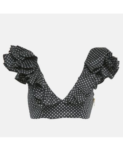 Pre-Owned Zimmermann Женский топ с принтом Polka Dots и сердцем из льна
