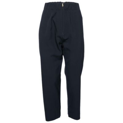 Pre-Owned Marni Women's Navy Blue Crepe Tapered Pants