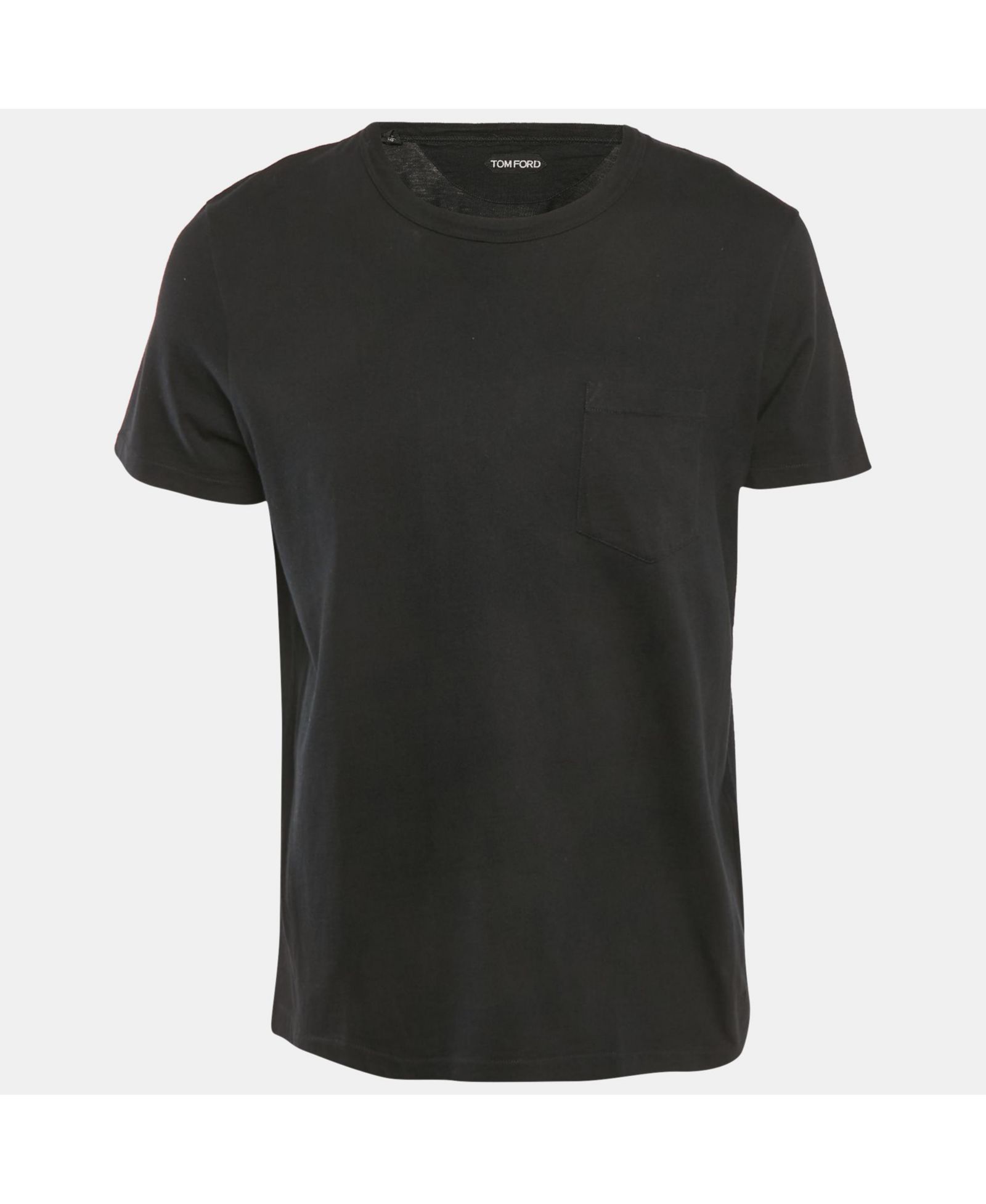 Pre-Owned Tom Ford Men's Black Cotton Knit Crew Neck T-Shirt