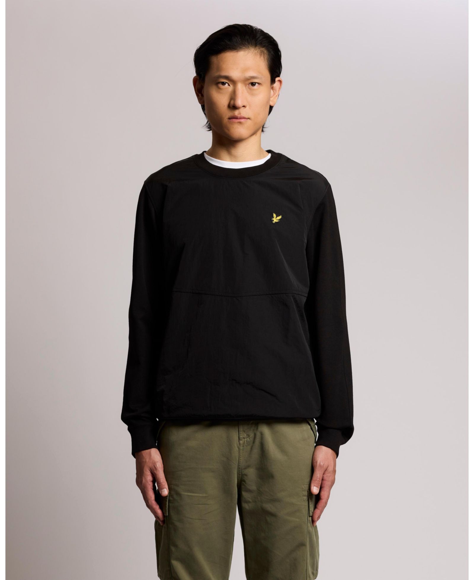 Lyle & Scott Men's Half Raglan Hybrid Long Sweatshirt