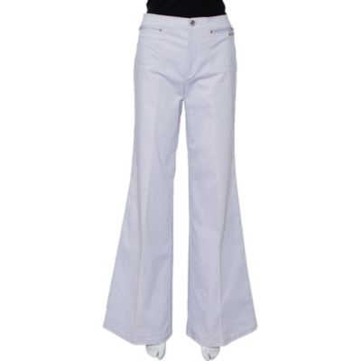 Pre-Owned Roberto Cavalli Women's Cotton Bootcut Trousers