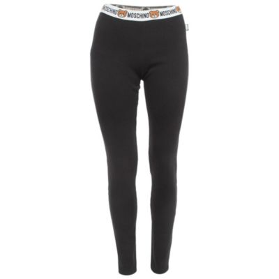 Pre-Owned Moschino Women's Cotton Knit Band Detail Leggings
