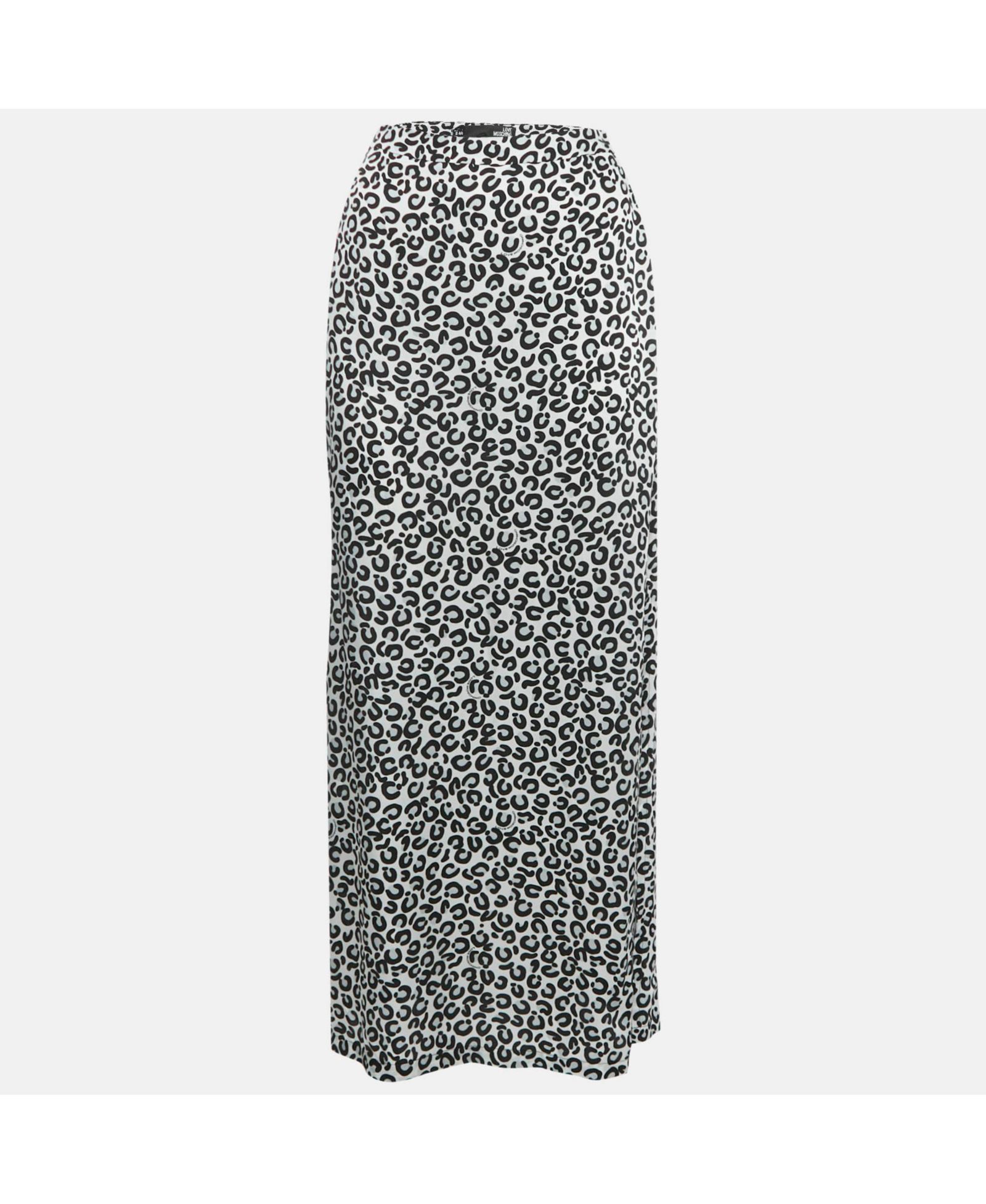 Макси-платье Pre-Owned Love Moschino Women's Monogram Leopard Print Crepe