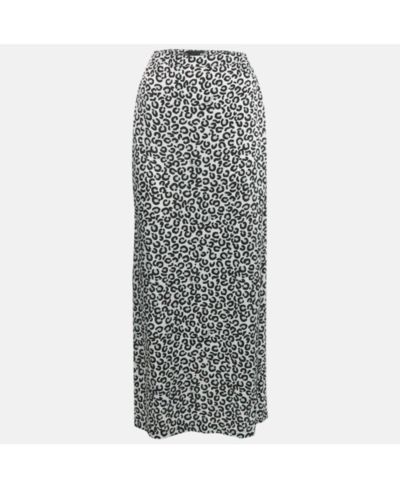 Макси-платье Pre-Owned Love Moschino Women's Monogram Leopard Print Crepe