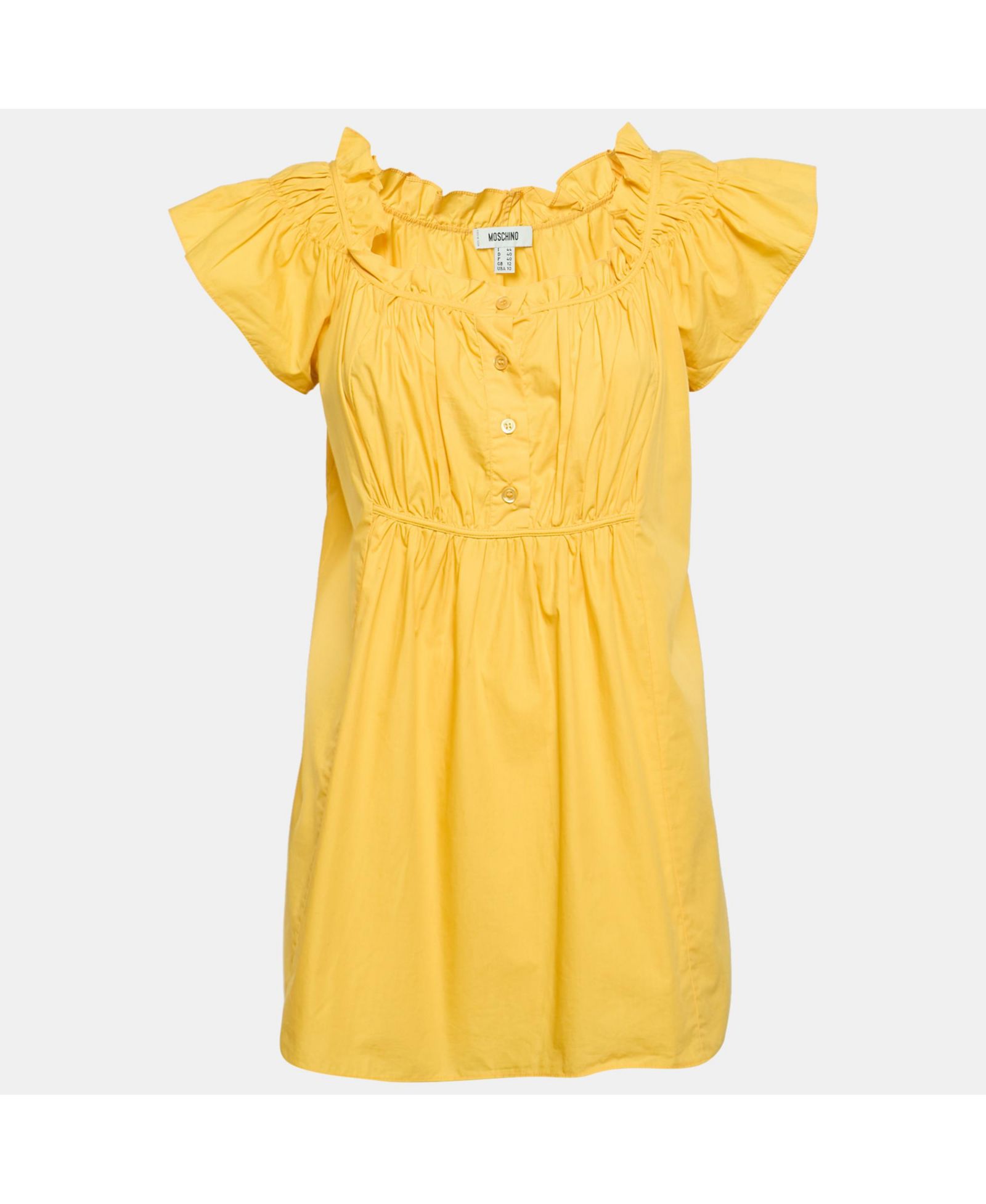 Женский желтый хлопковый топ Moschino Pre-Owned