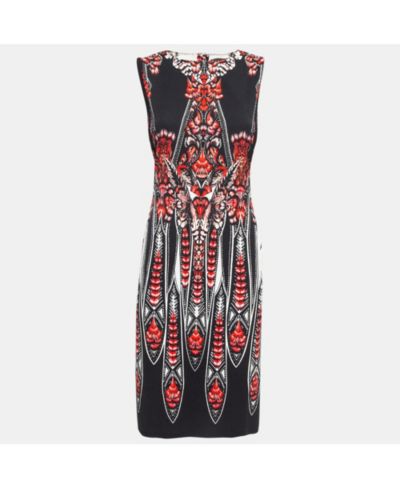 Платье Roberto Cavalli Women's Black/red Printed Stretch Crepe
