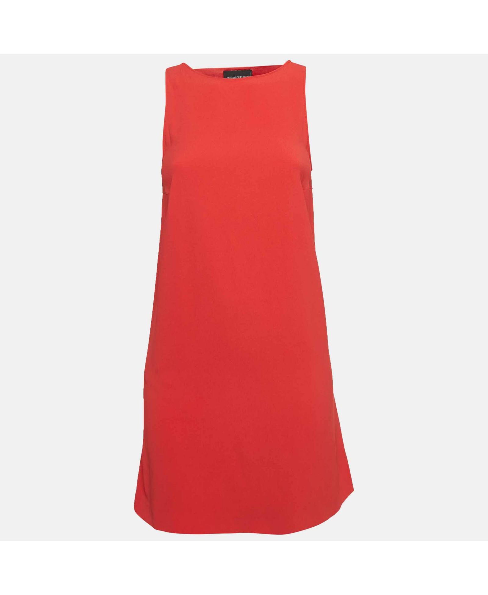 Мини-платье Pre-Owned Zadig & Voltaire Women's Red Crepe Cut-Out Sleeveless