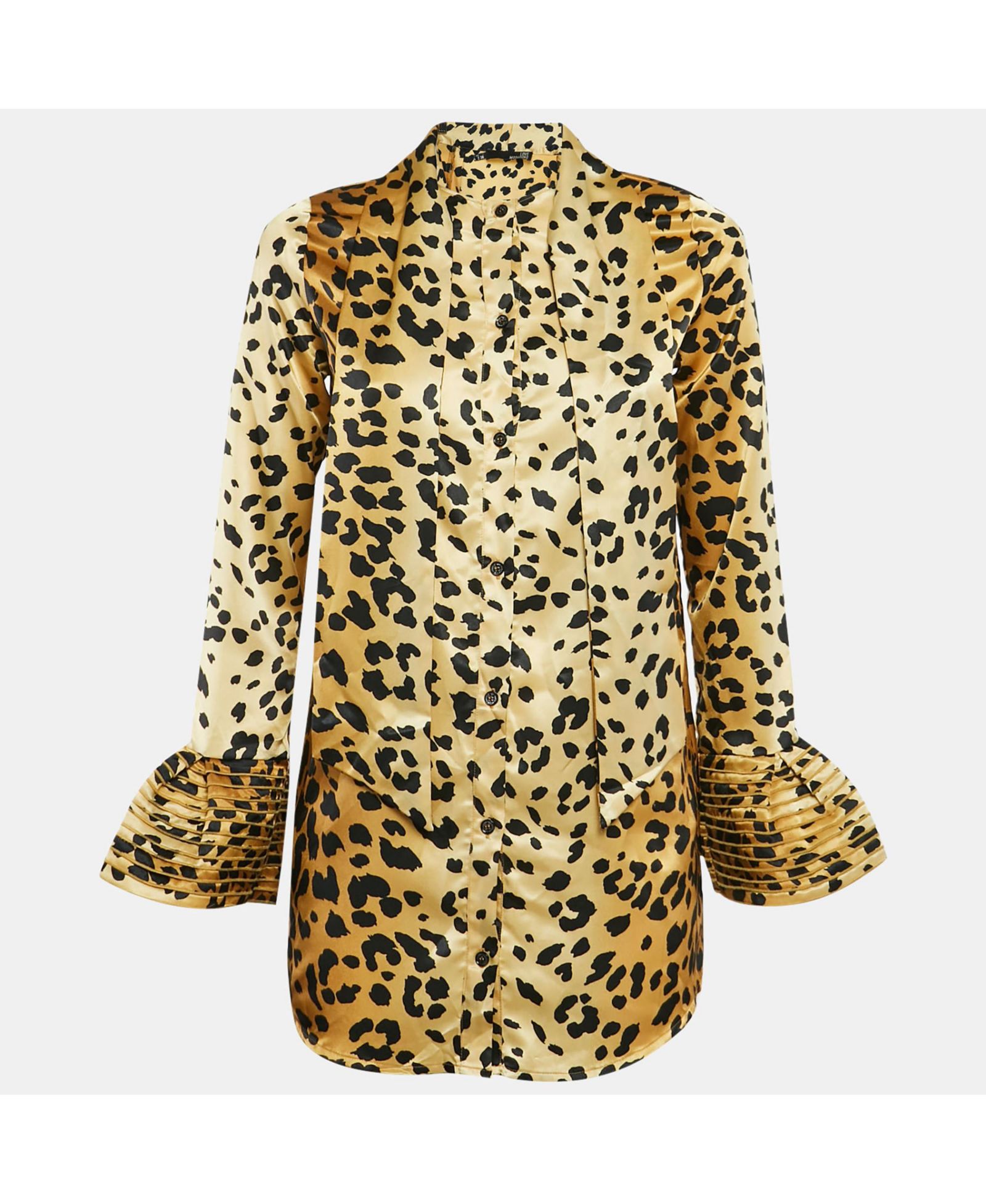 Мини-платье Pre-Owned Love Moschino Brown Leopard Print Satin