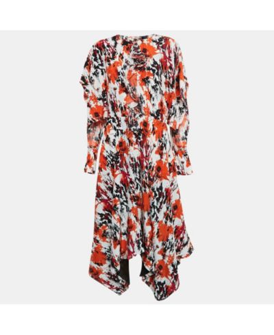Женское платье midi Versace Pre-Owned Multicolor Silk Asymmetric