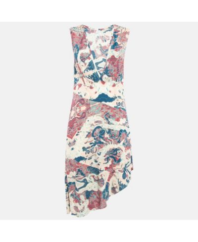 Женское платье Zadig & Voltaire Pink Printed Crepe Asymmetric Root Midi Pre-Owned