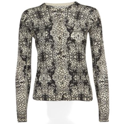 Женский кардиган Zadig & Voltaire Black/white Abstract Print Cashmere Buttoned